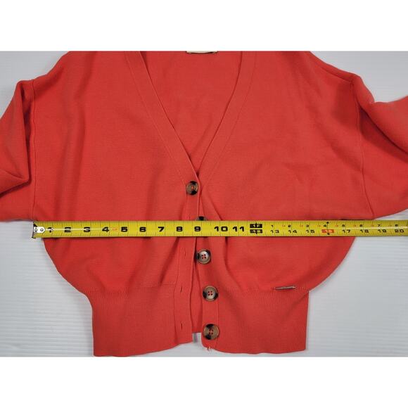 Elie Tahari Womens Small Coral Button‎ Up Sweater Cardigan Jacket - Picture 6 of 6